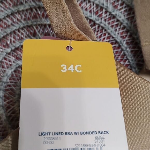 Secret Treasures Light Lined Bra with Bonded Back Sz 34C NWT - Picture 4 of 5